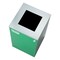 Alpine Industries Square Recycling Bin, 29 Gallons, Green Can, Square Opening Lid, for Trash ALP4450-KIT-GRN-S-TR - alternate 4